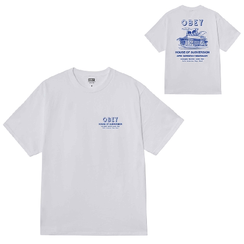 OBEY HOUSE OF SUBVERSION TEE White