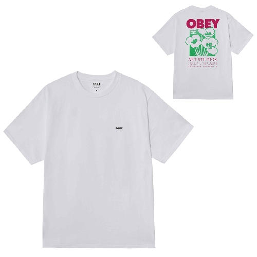 OBEY ART STUDIO FLOWERS TEE White
