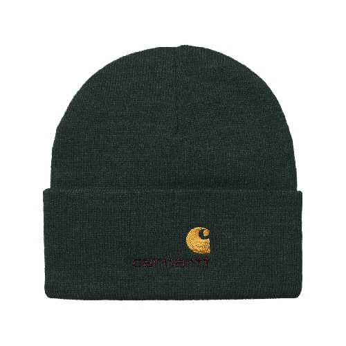 CARHARTT WIP AMERICAN SCRIPT BEANIE Dark Fir