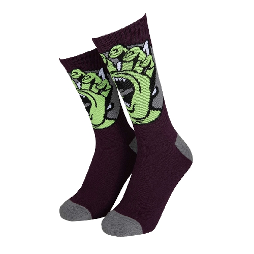 SANTA CRUZ HAND DOT SOCKS Dark Cherry
