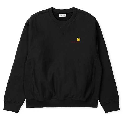 CARHARTT WIP AMERICAN SCRIPT SWEAT Black