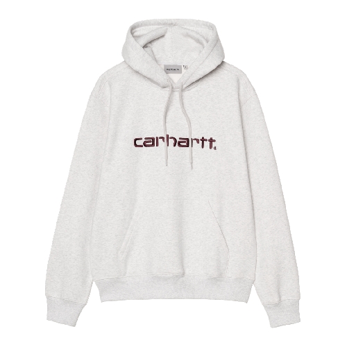 CARHARTT WIP HOODED CARHARTT SWEAT Ash Heather Rondo