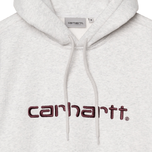 CARHARTT WIP HOODED CARHARTT SWEAT Ash Heather Rondo