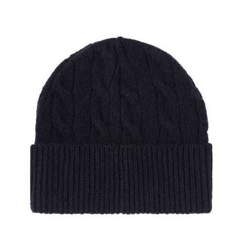 CARHARTT WIP SIGNATURE CABLE BEANIE Deep Night Glassy Pink