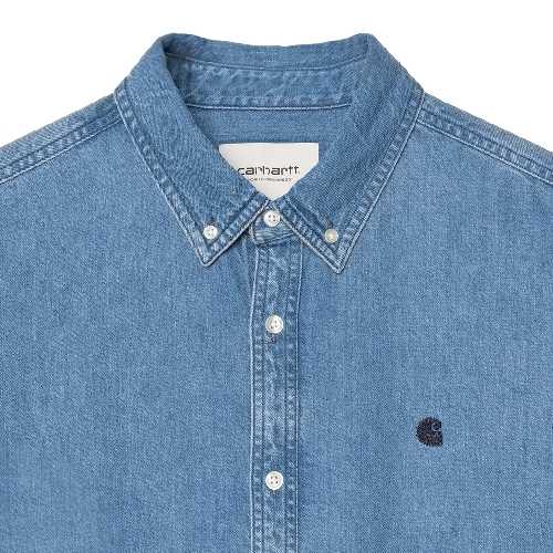 CARHARTT WIP LS LUCAS SHIRT Blue stone washed