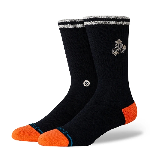 STANCE HIGH ROLLER CREW SOCK Black