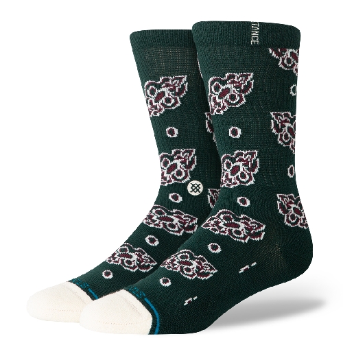 STANCE PINE BROCADE CREW SOCK Pine