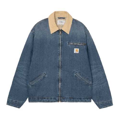 CARHARTT WIP OG DETROIT JACKET Blue Dusty H Brown dark