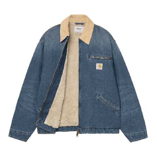 CARHARTT WIP OG DETROIT JACKET Blue Dusty H Brown dark