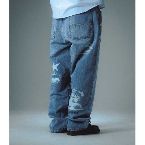 JACKER FEARLESS DENIM BAGGY PANT blue