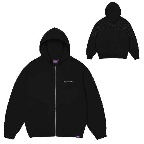 JACKER NOTORIOUS ZIP HOODIE Black