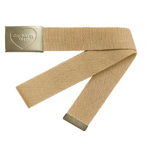 CARHARTT WIP HEART CLIP BELT dusty h brown gold