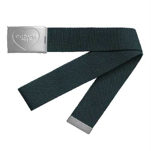 CARHARTT WIP HEART CLIP BELT deep lagoon silver