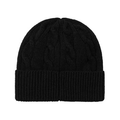 CARHARTT WIP SIGNATURE CABLE BEANIE Black Salt
