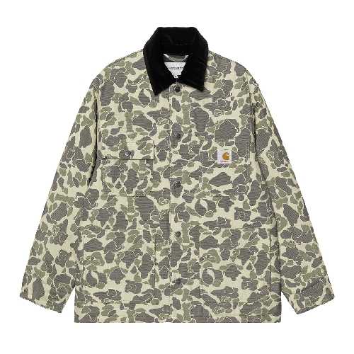 CARHARTT WIP TAPESTRY CHORE COAT Camo Duck Jacquard Green