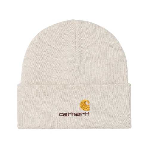 CARHARTT WIP AMERICAN SCRIPT BEANIE Natural