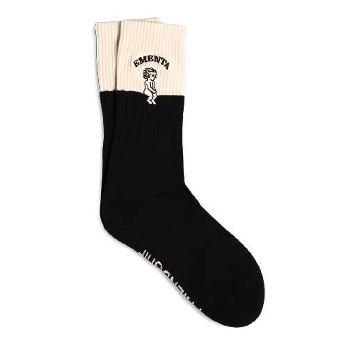 EMENTA SB 2 TONE IKON SOCKS Black Off White