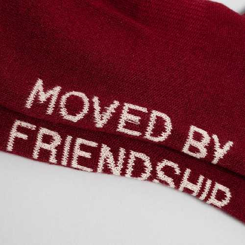 EMENTA SB 2 TONE IKON SOCKS Beige Burgundy