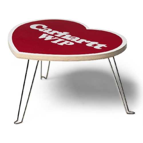 CARHARTT WIP HEART FOLDING TABLE scarlet white