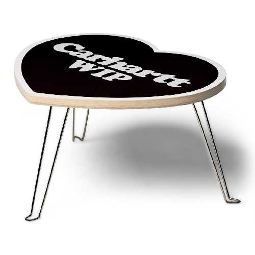 CARHARTT WIP HEART FOLDING TABLE black white