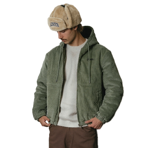 JACKER HOOD CORDUROY JACKET Green