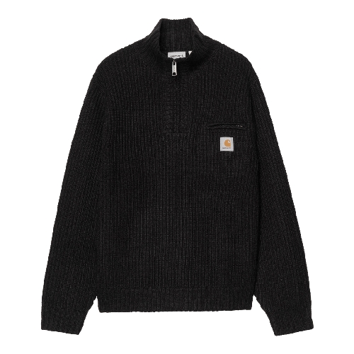 CARHARTT WIP DETROIT HALF ZIP SWEATER Black