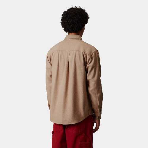 CARHARTT WIP LS EDGAR SHIRT Peanut Wax