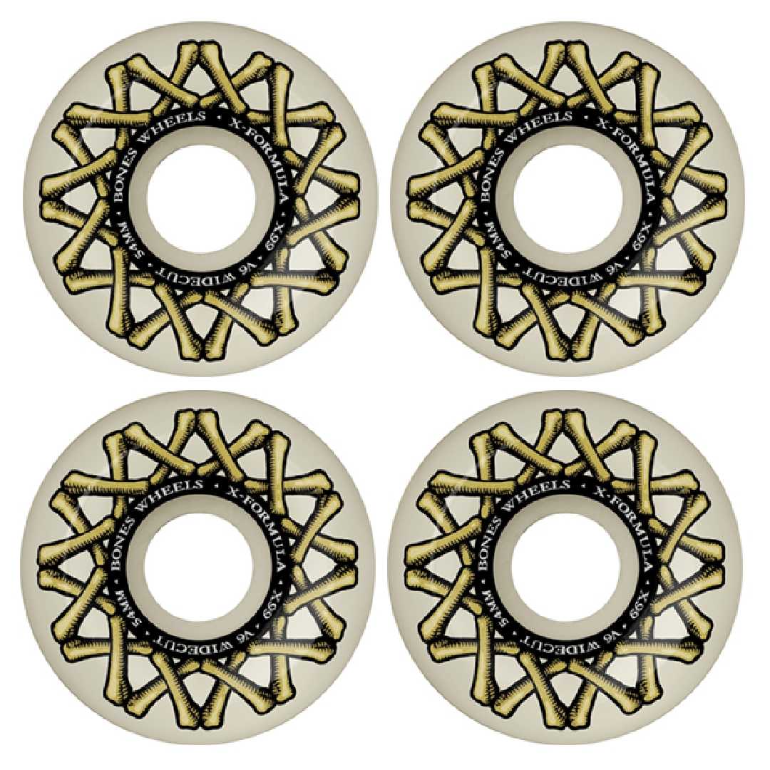 BONES XF V6 WIDE CUT WHEELS 99a 54mm BONES XF V6 WIDE CUT WHEELS 99a 54mm