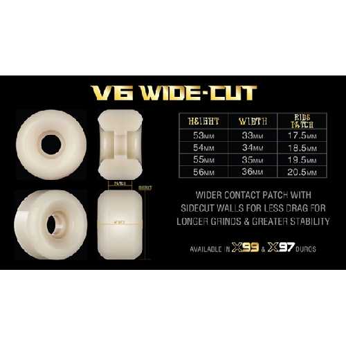 BONES XF V6 LOOK BOOK WIDE CUT WHEELS 99a 56mm