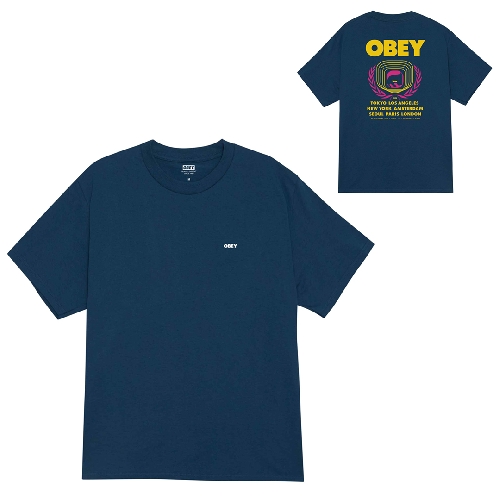 OBEY ICON EYE WREATH TEE Harbor blue