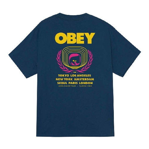 OBEY ICON EYE WREATH TEE Harbor blue
