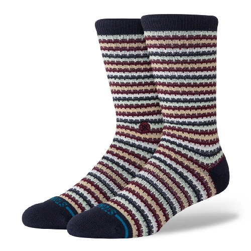 STANCE CHICLETS WAFFLE KNIT CREW SOCK Navy