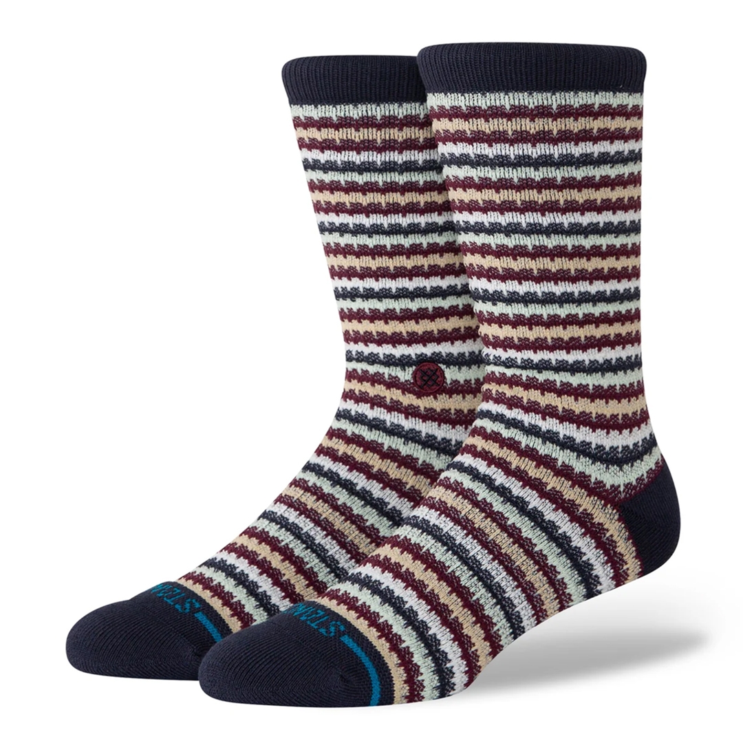 STANCE CHICLETS WAFFLE KNIT CREW SOCK Navy STANCE CHICLETS WAFFLE KNIT CREW SOCK Navy