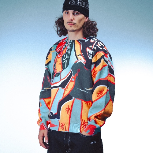 JACKER CORINTHIAN KNIT CREWNECK Aop