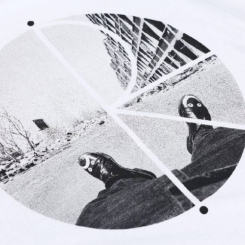 POLAR HAPPY SAD FILL LOGO TEE White