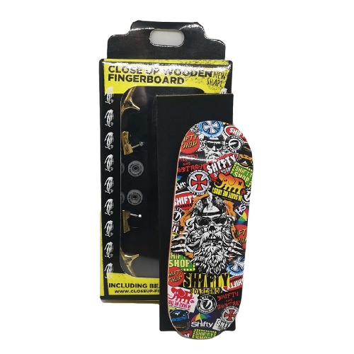 CLOSE UP WOODEN FINGERBOARD 34MM Shifty Stickers