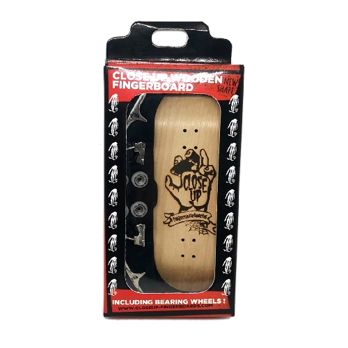 CLOSE UP WOODEN FINGERBOARD 34MM Burnt Riding Hand