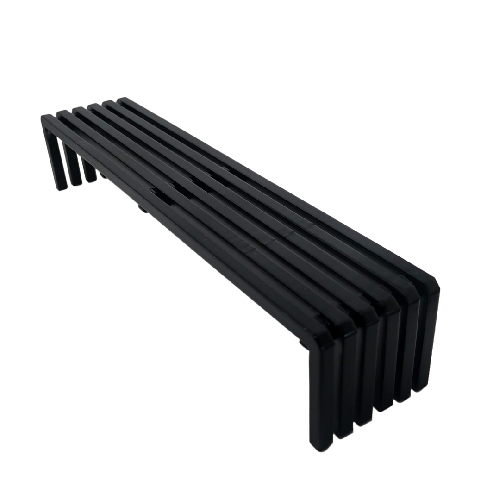 CLOSE UP METAL BENCH Black