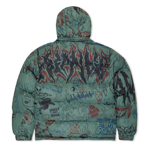 Ripndip MARKER PUFFER JACKET Olive