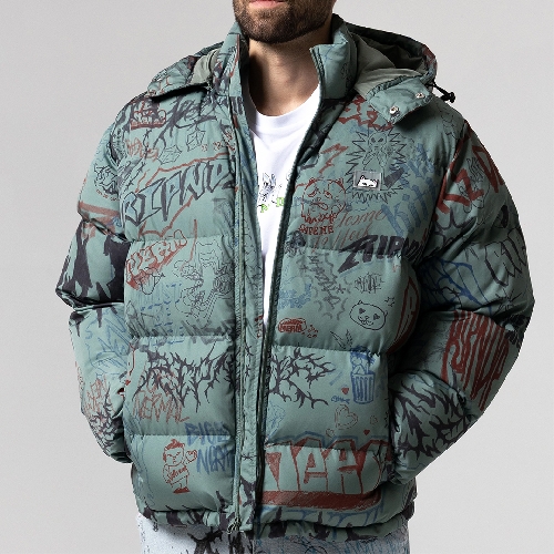 Ripndip MARKER PUFFER JACKET Olive