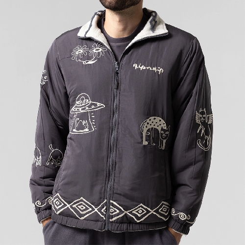 Ripndip BLONDED REVERSIBLE JACKET Sand Charcoal