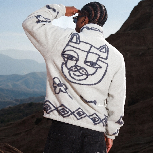 Ripndip BLONDED REVERSIBLE JACKET Sand Charcoal
