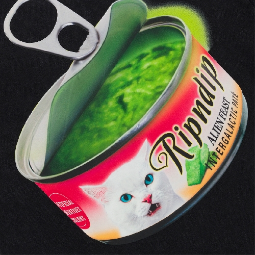 Ripndip GOURMET CAT FOOD TEE Black Vintage Wash