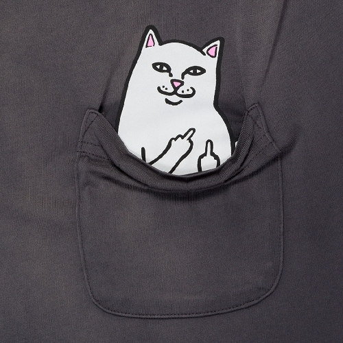 Ripndip LORD NERMAL POCKET TEE Charcoal Vintage Wash