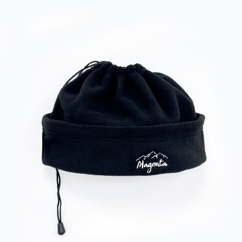 MAGENTA CONVERTIBLE FLEECE BEANIE Black