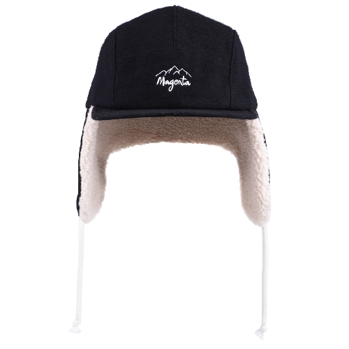 MAGENTA MTN FLAPS 5P HAT Black