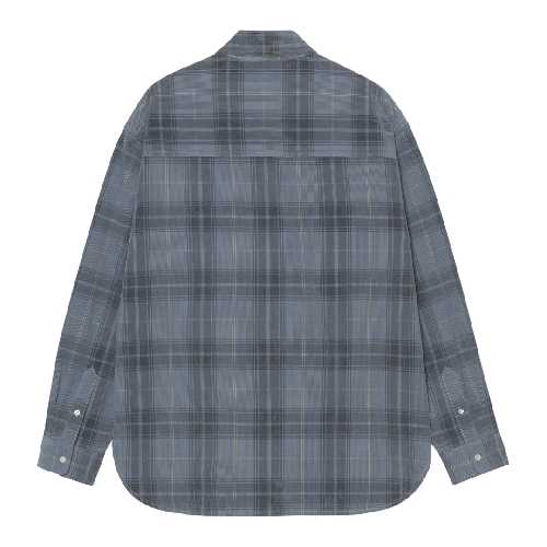 CARHARTT WIP LS WILBER SHIRT Wilber Check Velvet Blue