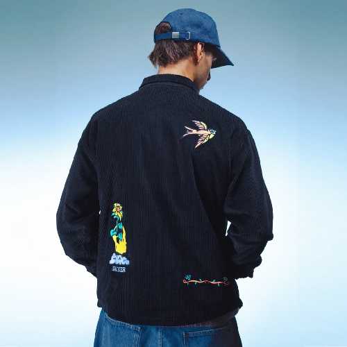JACKER DREAM MAZE CORDUROY OVERSHIRT Black
