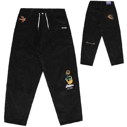 JACKER DREAM MAZE CORDOROY BAGGY PANT black