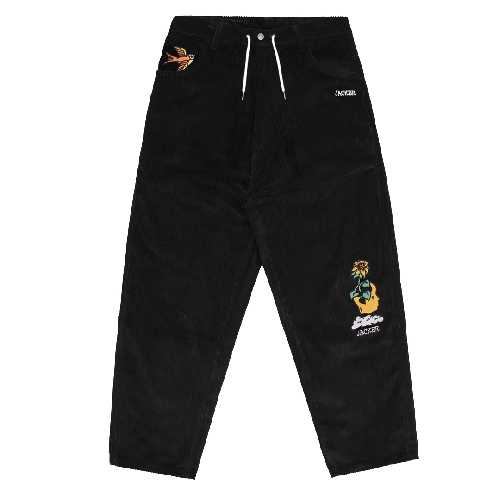 JACKER DREAM MAZE CORDOROY BAGGY PANT black